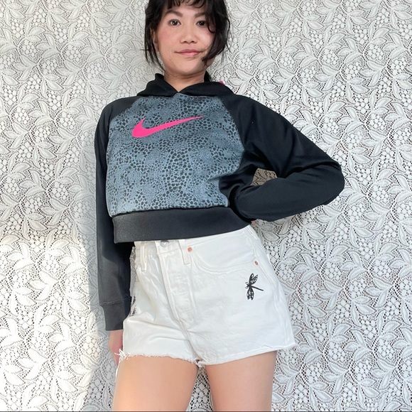 Nike Black/Pink Sweatshirt Hoodie Reworked, Size Small, new chic streetwear - Picture 3 of 5